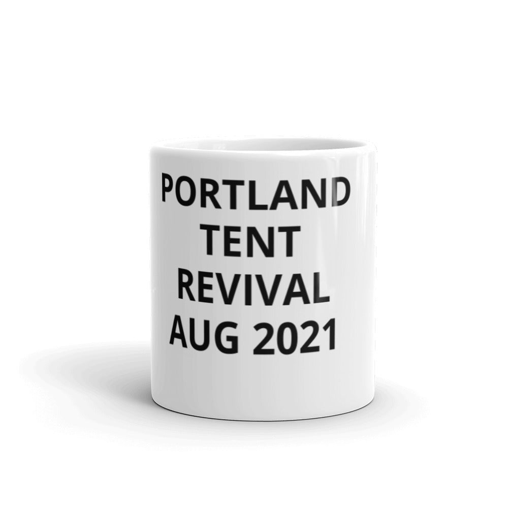 Tent revival mug